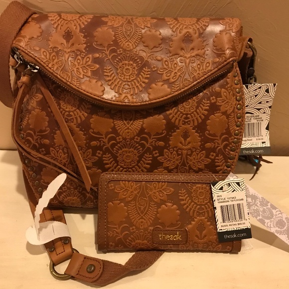 The Sak Handbags - Sak Silverlake Floral-Embossed Crossbody + Wallet